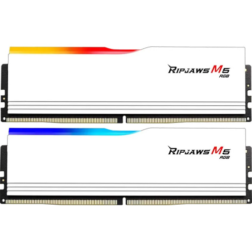 ОЗУ G.SKILL Ripjaws M5 RGB (F5-6400J3239F48GX2-RM5RW) 96GB (2x48GB) DDR5 6400MHz CL32 (32-39-39-102) 1.35V / White