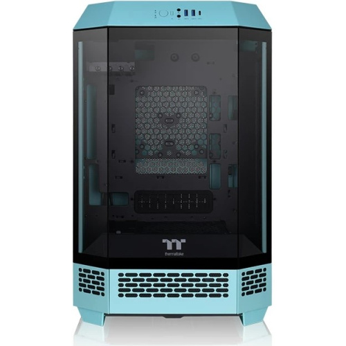 Корпус Thermaltake The Tower 300 Turquoise (CA-1Y4-00SBWN-00) голубой без БП miniITX 7x120mm 5x140mm 2xUSB3.0 audio bott PSU