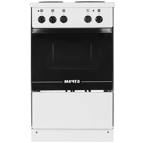 Электрическая плита МЕЧТА 341Ч [50 см, эмал. сталь, конф.-3 шт, 48.7 л, ящик, белый]