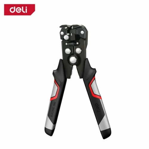 Инструмент обжимнойдля зачистки проводов Deli DL2015 многофункциональный 2-в-1 165мм, зачистка+резка, сечение кабеля 0,6-6кв.мм, цинк