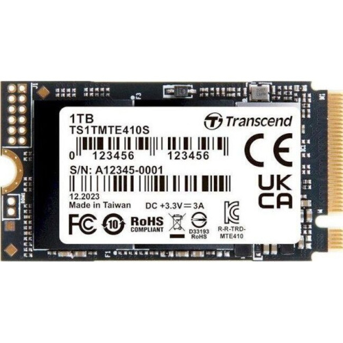 SSD Transcend MTE410S (TS1TMTE410S) 1TB, 3D TLC NAND, M.2 2280,PCIe Gen3x4, DRAM-less