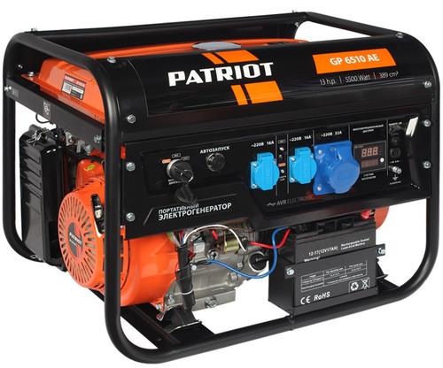 Электрогенератор бензиновый Patriot GP 6510AE