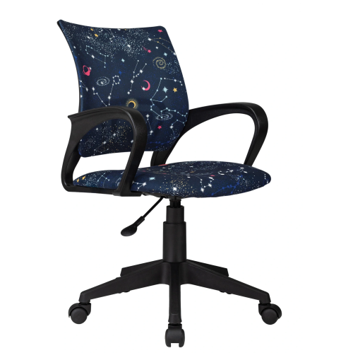 Кресло Бюрократ Burokids 1 Zodiac темно-синий зодиак крестов. пластик