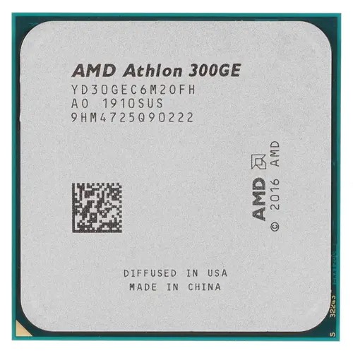 Процессор AMD Athlon 300GE (Oem) (YD30GEC6M2OFH) (3.4Ghz, 2 ядра, 4MB, 35W, AM4)