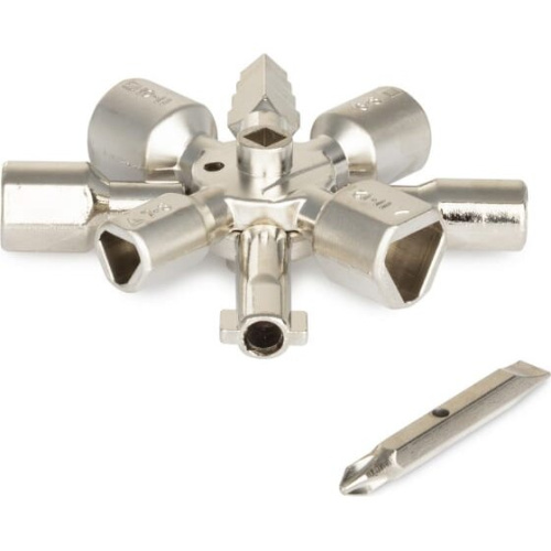 Ключ для электрошкафов VIRA 514010 с 10 рабочими профилями и битой