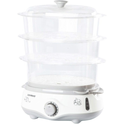 Пароварка Endever Vita-170, белый/серый