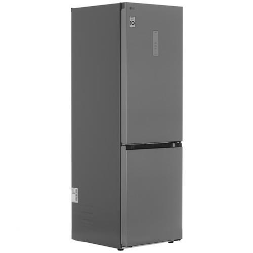 Холодильник с морозильником LG GC-B459FNPW серебристый