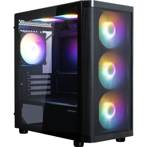 Корпус ZALMAN M4 SE, MATX, Black, Window, 1xCombo (3.5'' or 2.5''), 1x3.5", 2x2.5", 2xUSB2.0,1xUSB3.0, Front 3x120mm FRGB, TOP 2x120mm FRGB