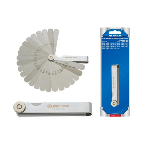 Набор щупов King Tony 77335-25 для проверки зазоров/25 предметов