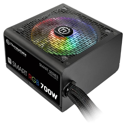 Блок питания Thermaltake Smart RGB 700 80+ ATX 700W (24+4+4pin) APFC 120mm fan color LED 6xSata RTL