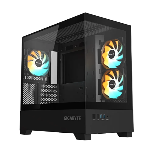 Корпус Gigabyte C201 Panoramic (GB-C201P) mATX без БП Черный