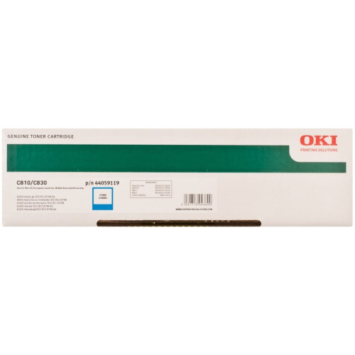 Тонер-картридж Oki 44059107 голубой для С810/830 (8000стр.)