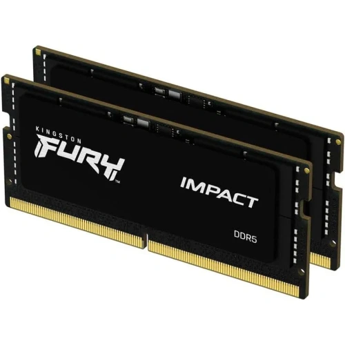 ОЗУ Kingston Fury Impact (KF564S38IBK2-32) SO-DIMM DDR 5 DIMM 32Gb PC44800, 5600Mhz, CL38 (Kit of 2) (retail)