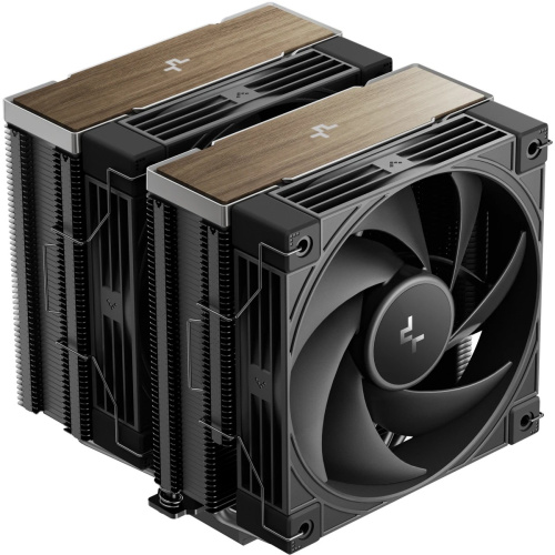 Кулер DEEPCOOL AK620 G2 LGA1851/1700/1200/115X/AM5/AM4 (TDP 260W, PWM, Dual Fan 120mm, 6 тепл. трубок, Copper Base, Wood-grain top cover, черн)