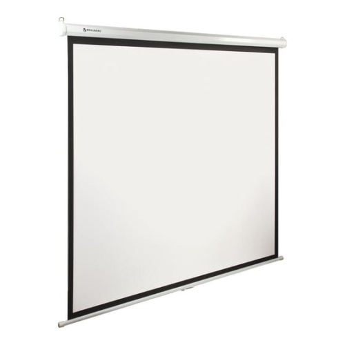 Проекционный экран BRAUBERG 236727 Wall настенный 200х200см матовый, 1:1
