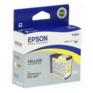 Картридж струйный Epson T5804 C13T580400 желтый (80мл) для Epson St Pro 3800