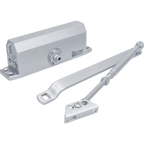 Доводчик дверной DORF L-8224к (L8224 silver) 110 кг, серебро