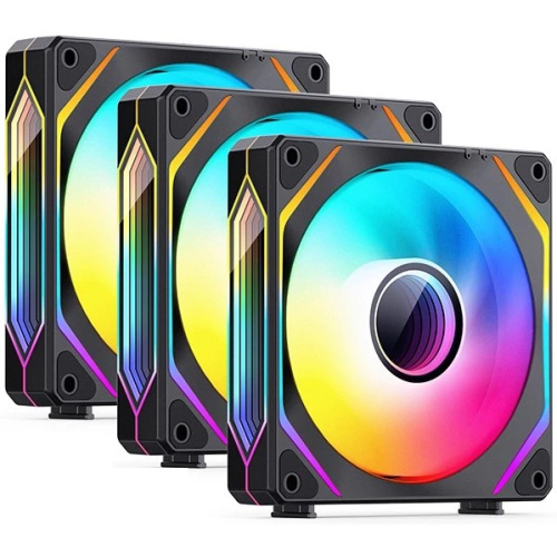 Вентилятор JONSBO ZL-120B(3 in 1) Black 120х120х25мм (ARGB LED, 800-1800об/мин, черный) Retail