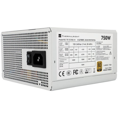 Блок питания Thermalright TR-TG-750S-W, 750W Gold White