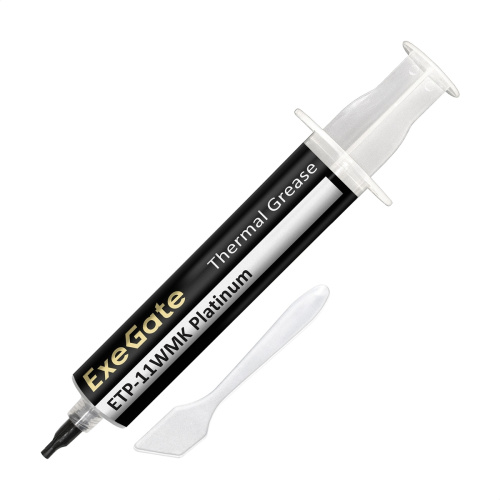 Термопаста ExeGate ETP-11WMK Platinum (11 Вт/(мК), 30г, шприц с лопаткой) 293373