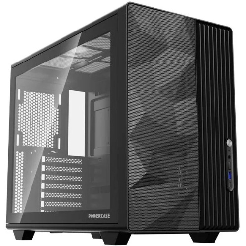 Корпус Powercase TX5 (CTX5AB-F0), TG, Type-C, No Fans, чёрный, ATX