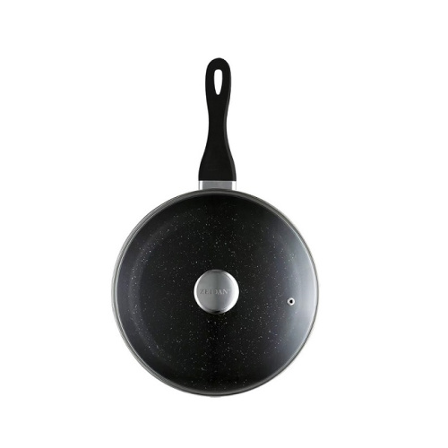 Сковорода ZEIDAN Z-90241 d22см со стеклянной крышкой