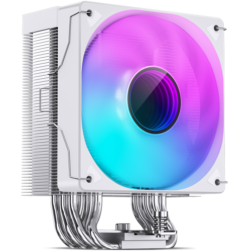 Кулер JONSBO CR-1000 V2 Pro Color White LGA1700/1200/115X/AM5/AM4 (TDP 230W, PWM, 120mm Dynamic Multi-Color LED Fan, 6 тепловых трубок, белы