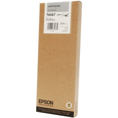 Картридж струйный Epson T6067 C13T606700 серый (220мл) для Epson St Pro 4880