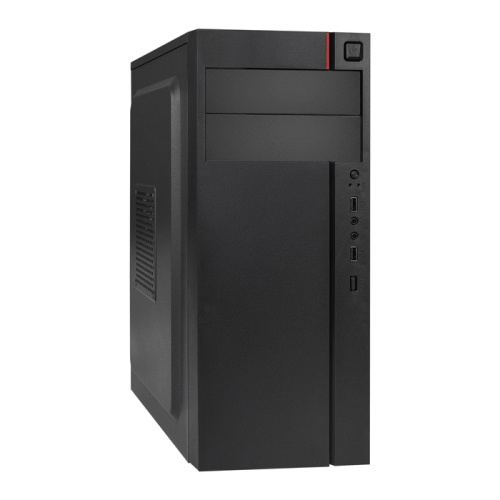 Корпус Exegate AA-440-AA500 EX290183RUS Miditower ATX, AA500 8 см, 2*USB, аудио, черный