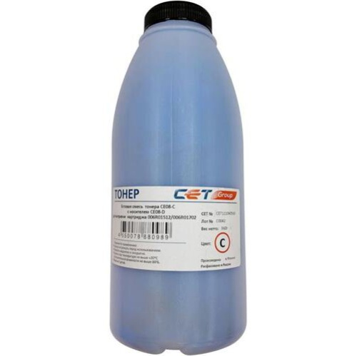 Тонер Cet CE08-C/CE08-D CET111040C-360N голубой бутылка 360гр для принтера Xerox AltaLink C8045/8030/8035, WorkCentre 7830