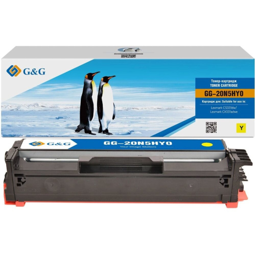 Картридж лазерный G&G GG-20N5HY0 желтый 4500стр для Lexmark CS331dw/CX331adwe