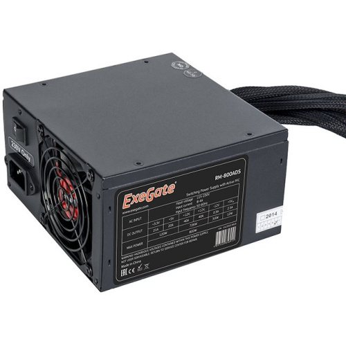 Блок питания Exegate EX235013RUS 800W Exegate RM-800ADS/ (Server) PRO,APFC OEM,2x8cm fan, 20+4pin/(4+4)pin+(4+4)pin , 2xPCI-E , 9xSATA