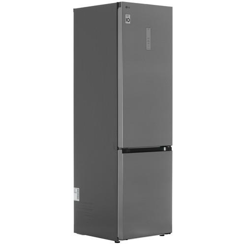 Холодильник с морозильником LG GC-B509FNMW серебристый