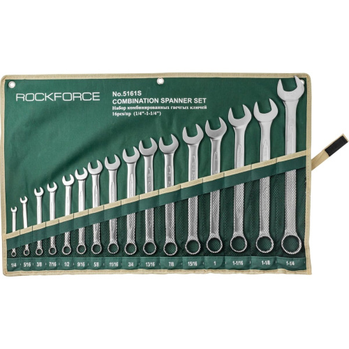 Набор ключей комбинированных Rockforce RF-5161S(47125) 16 предметов