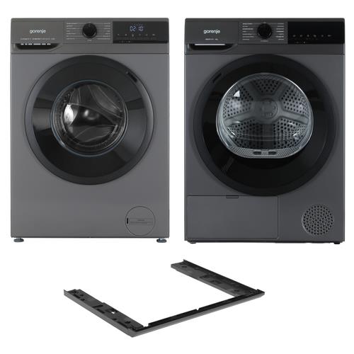 Стирально-сушильная колонна Gorenje LE серый