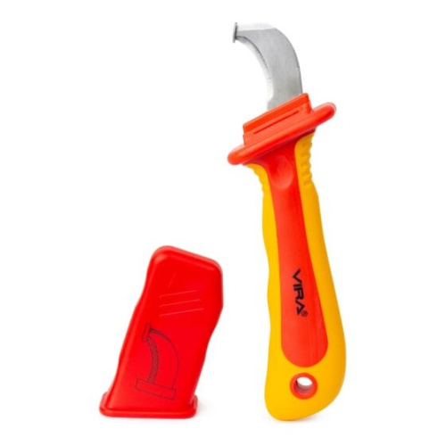 Нож монтерский VIRA Rage 397040 диэлектрический с пяткой 1000В (VDE)