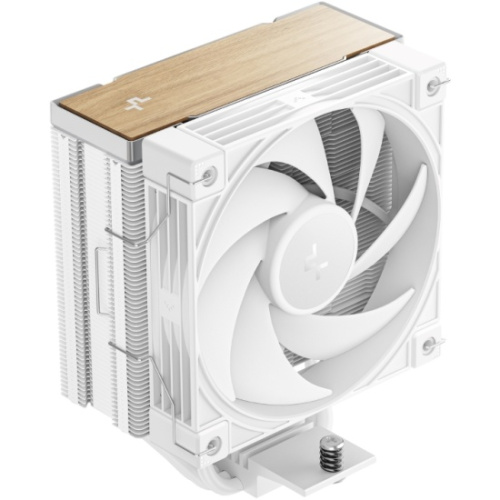 Кулер DEEPCOOL AK400 G2 WH LGA1851/1700/1200/115X/AM5/AM4 (TDP 220W, PWM, Fan 120mm, 4 тепл. трубки, Wood-grain top cover, белый) RET