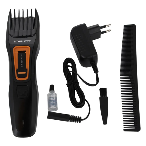Машинка для стрижки Scarlett SC-HC63C62 черный с оранжевым