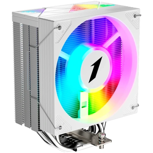 Кулер 1STPLAYER Cryo CY12L White / 4HPx6mm, single tower, 1x120mm ARGB fan, 750-1900 RPM, 57.6 CFM, 38.2 dBA