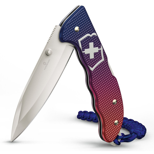 Складной нож Victorinox Evoke Alox 0.9415.d221, функций 5, 136мм, синий/красный, коробка подарочная