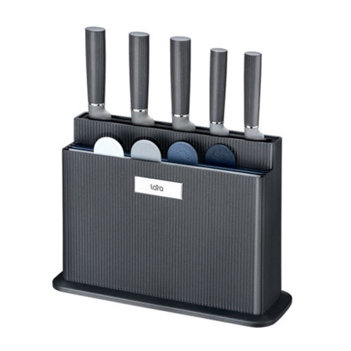 Набор ножей LARA LR05-76 10 предметов подставка/5 ножей/4 разделочные доски