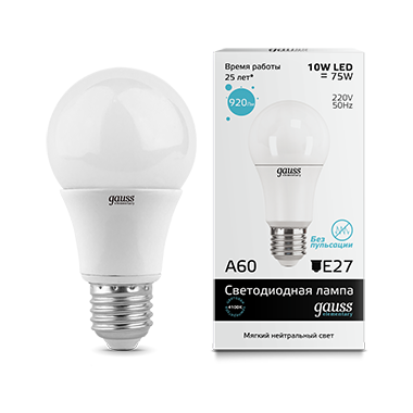 Лампочка Gauss 23220 Elementary A60 10W