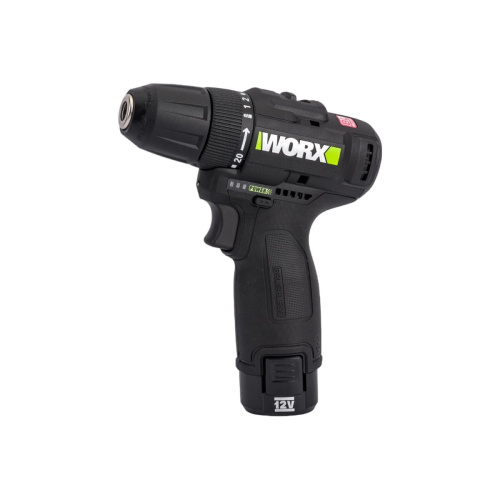Дрель-шуруповерт WORX WE210.2 Professional 12В, 38Нм, 2Ач х2, ЗУ 1,5 Ач, кейс