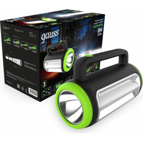 Прожектор Gauss GFL603 (GF603) черный 8Вт лам. светодиод.