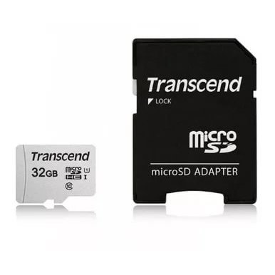 Карта памяти Transcend microSDHC 300S 32GB Class 10 UHS-I U1 +SD adapter (TS32GUSD300S-A)