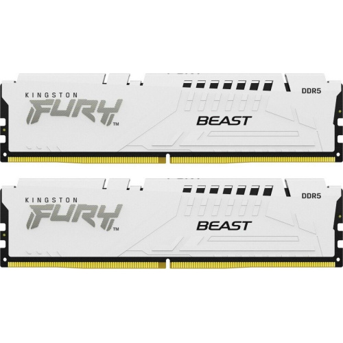 ОЗУ Kingston Fury Beast White KF560C36BWE2K2-32 32GB (2x16GB) DDR5 6000MT/s CL36 EXPO Non-ECC Unbuffered DIMM (Kit of 2)