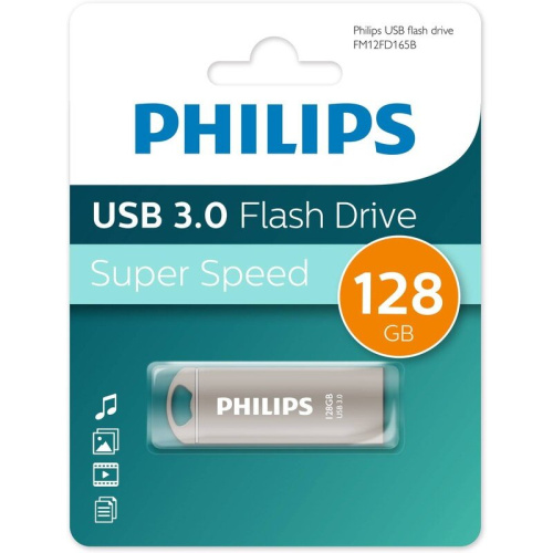 USB-флешка PHILIPS FM12FD165B/97 128GB Iron 3.0 128GB, USB 3.0