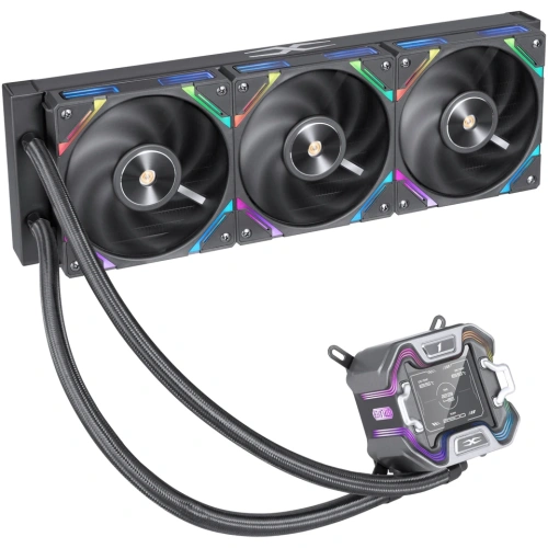 СВО 1STPLAYER X-360 Black (X-360-BK) / 3x120mm, ARGB, IPS display