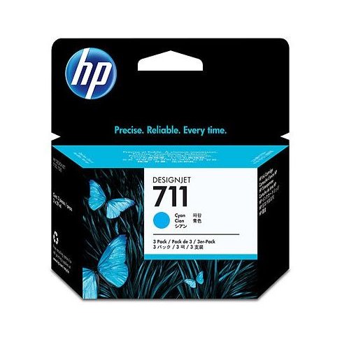 Картридж струйный HP 711 CZ134A голубой x3упак. (29мл) для HP DJ T120/T520