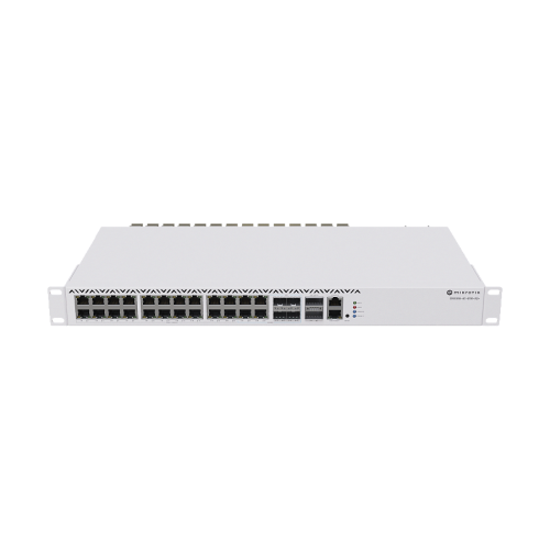 Коммутатор управляемый MikroTik CRS326-4C+20G+2Q+RM (L3) 1x100Мбит/с 20x2.5Гбит/с 4xКомбо(10GBase-T/SFP+) 2xQSFP+